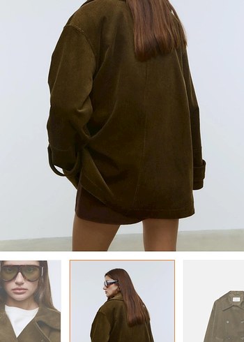 Düğmeli Kahverengi Süet Midi Kadın Kaban - Görsel 3