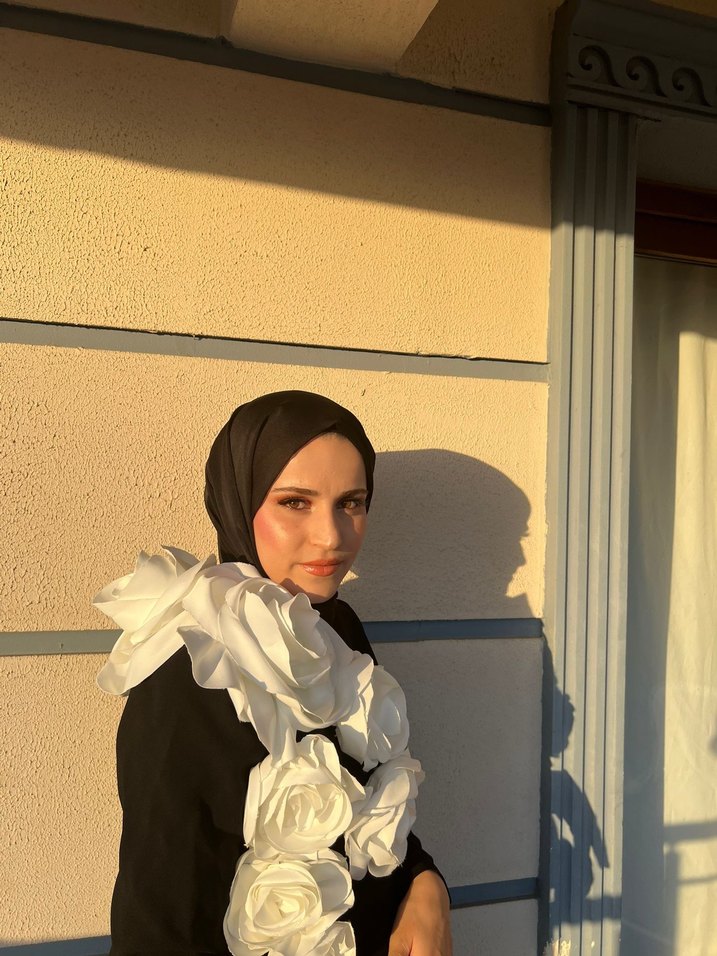 Siyah Drapeli Uzun Kollu Uzun Elbise - Görsel 2