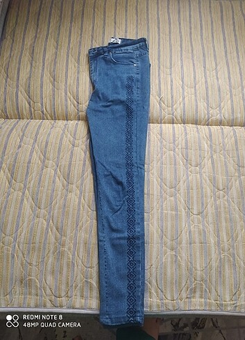 Skinny mavi pantolon 
