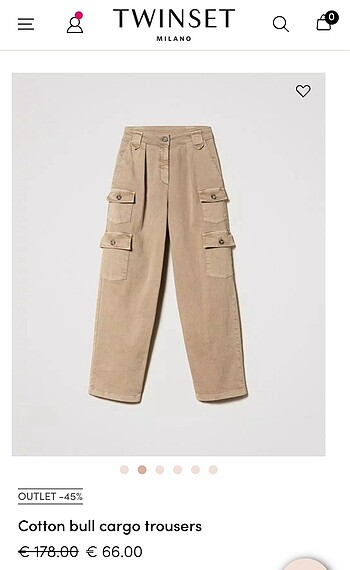 40 Beden camel Renk Kargo Pantolon