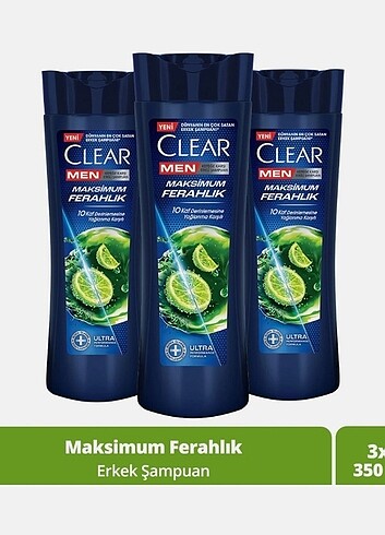 Clear Men Maksimum Ferahlık Yağlı Saç Derisi İçin Limon Özlü 35
