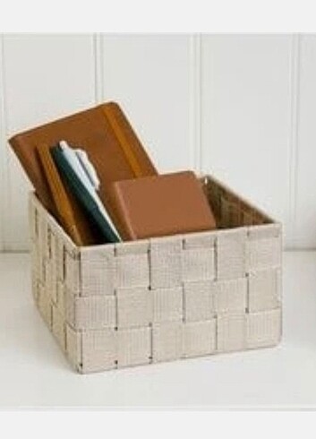 English home 14x14x7,5 bej sepet 3 Adet