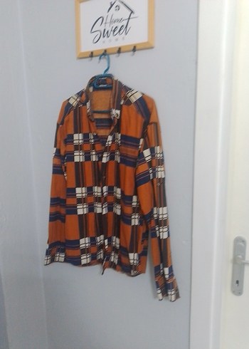 l/xl Beden kahverengi Renk Erkek Kahverengi Uzun Kollu Gömlek
