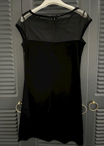 Bershka Kadife Görünümlü Mini Elbise - Görsel 2