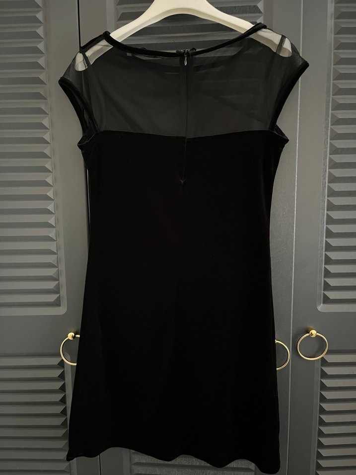 Bershka Kadife Görünümlü Mini Elbise - Görsel 2