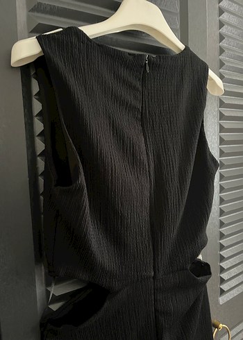 Koton Siyah Kemer Detaylı Midi Elbise - Görsel 5