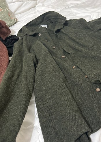 Gri Keten erkekGömlek Uzun Kollu Düğmeli - Görsel 2