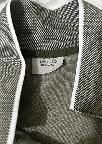 Düğmeli Gri Erkek Keten Polo Tişört - Görsel 2