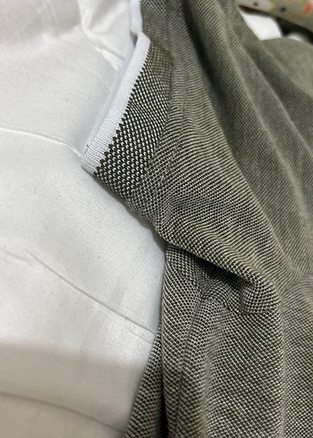 Düğmeli Gri Erkek Keten Polo Tişört - Görsel 4