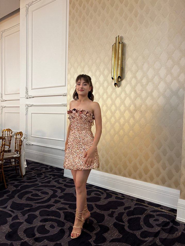 Simli Strappy Midi Abiye Elbise cengiz aktürk - Görsel 2