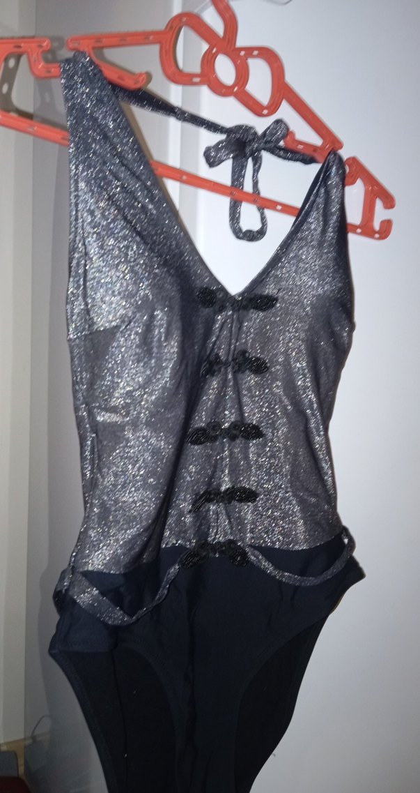 Kadın Koyu Gri Kemerli Mini Mayo - Görsel 4