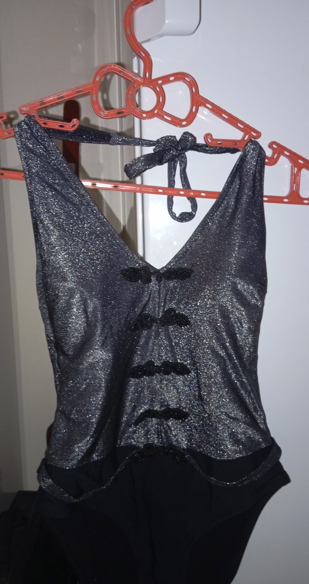 Kadın Koyu Gri Kemerli Mini Mayo - Görsel 2