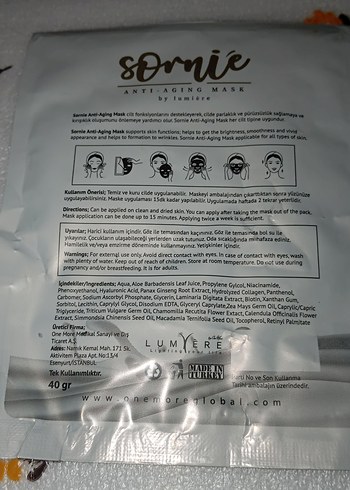 Sernie Anti-Aging Yüz Maskesi - Görsel 4