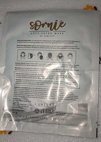 Sernie Anti-Aging Yüz Maskesi - Görsel 3