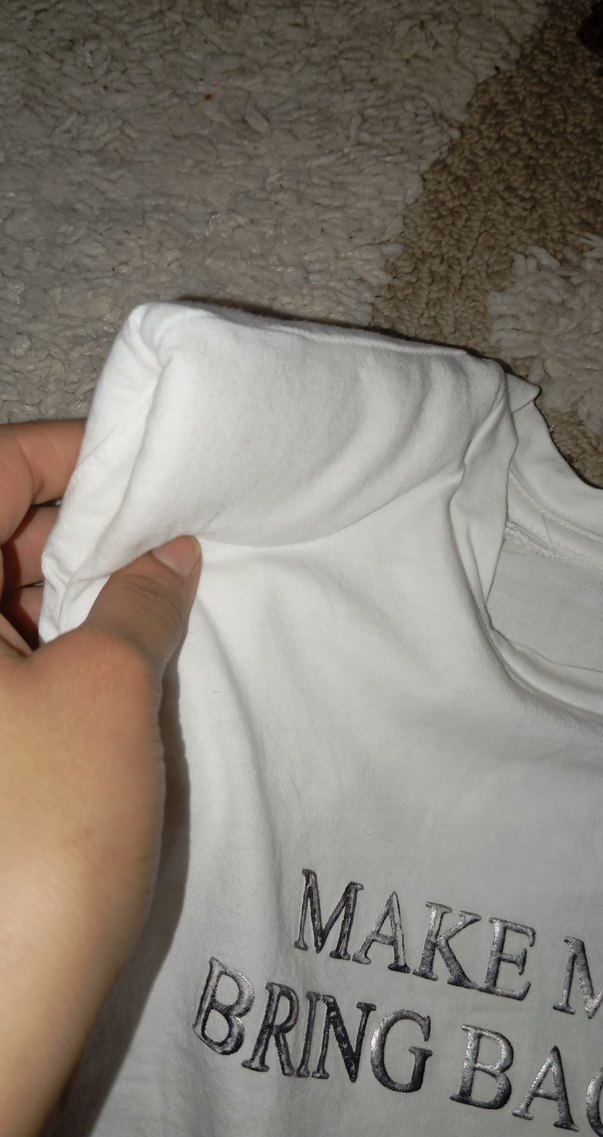 Gri Baskılı Beyaz Hamile Kolsuz Tişört - Görsel 3