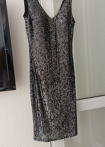 siyah kısa abiye - Görsel 3