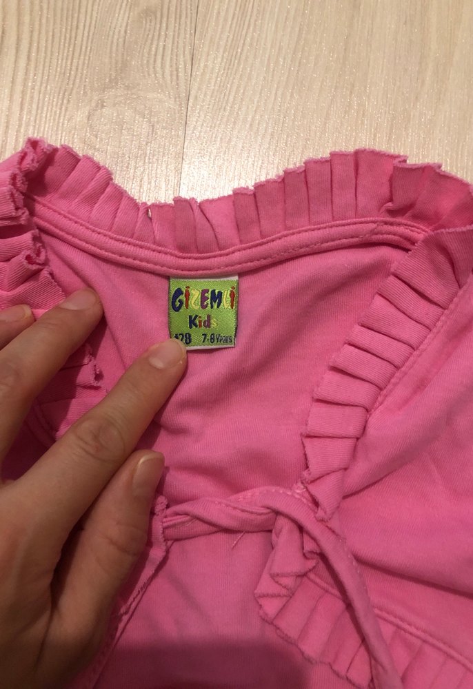 Kız Çocuk Pembe Volanlı Bolero - Görsel 2