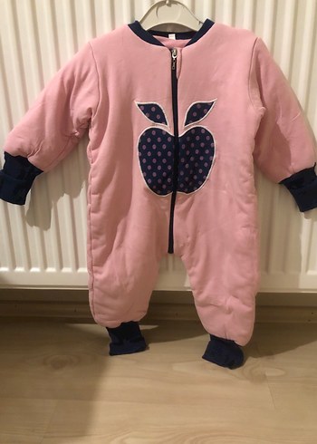 Pembe Fermuarlı Kız Bebek Tulumu - Görsel 2