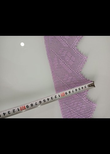 lila dantel tek parça  2.10cm etek - Görsel 3