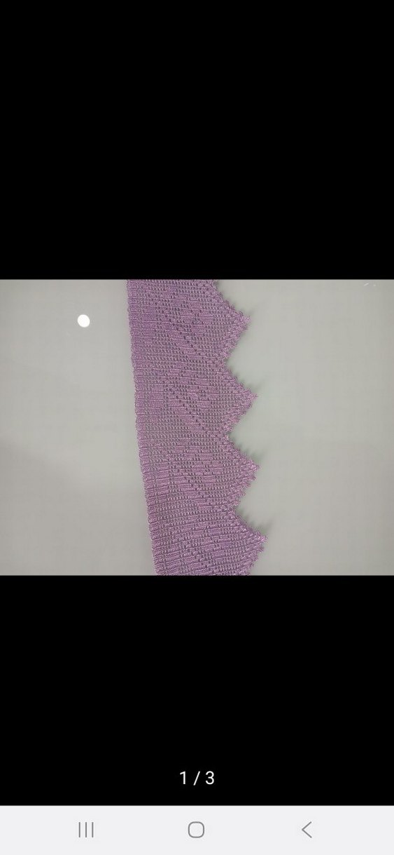 lila dantel tek parça  2.10cm etek - Görsel 2