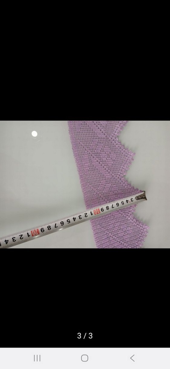 lila dantel tek parça  2.10cm etek - Görsel 3