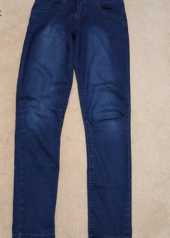 Düz Lacivert Kadın Denim Pantolon