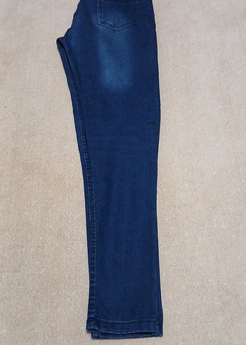 Düz Lacivert Kadın Denim Pantolon