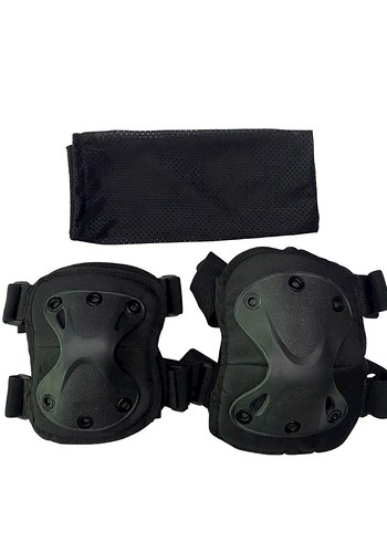 Siyah Kamuflaj Motosiklet Dizlikleri Velcro - Görsel 2