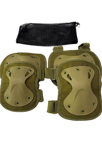 Siyah Kamuflaj Motosiklet Dizlikleri Velcro - Görsel 4