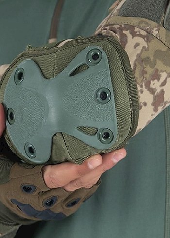 Siyah Kamuflaj Motosiklet Dizlikleri Velcro - Görsel 8