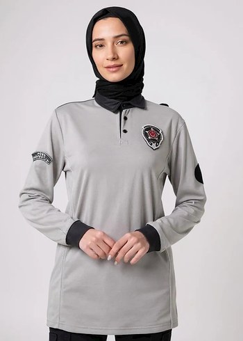 Diğer Özel güvenlik tunik Gri Uzun Kollu Kadın