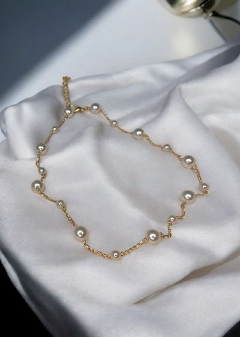 İnci Boncuklu Midi Kolye - Görsel 2