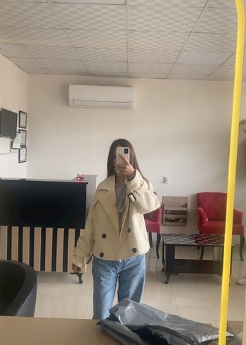 Zara Beyaz Kadın Midi Kaban, İnce Kesim