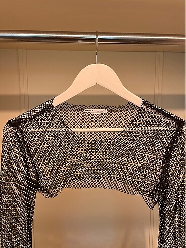 Berska Parlak Taşlı File Üst - Görsel 5