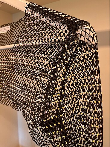 Berska Parlak Taşlı File Üst - Görsel 6