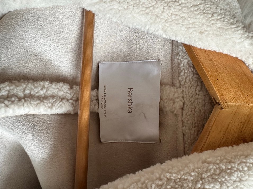 Uzun Beyaz Peluş Kadın Kaban - Görsel 5