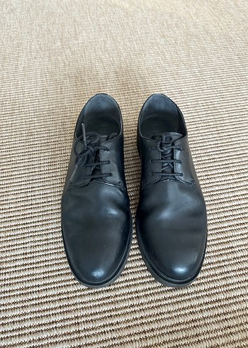 Klasik Siyah Deri Kadın Ayakkabı - Görsel 5