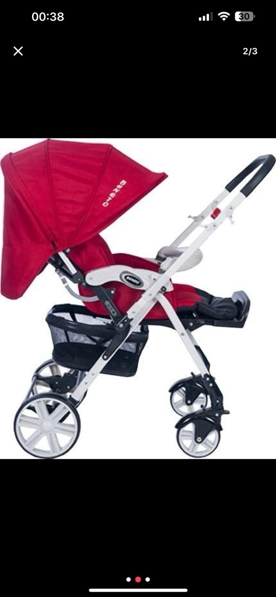 Kırmızı Bebek Arabası - Görsel 2