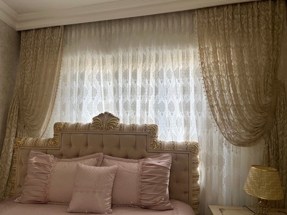 Krem tül fon perde - Görsel 2