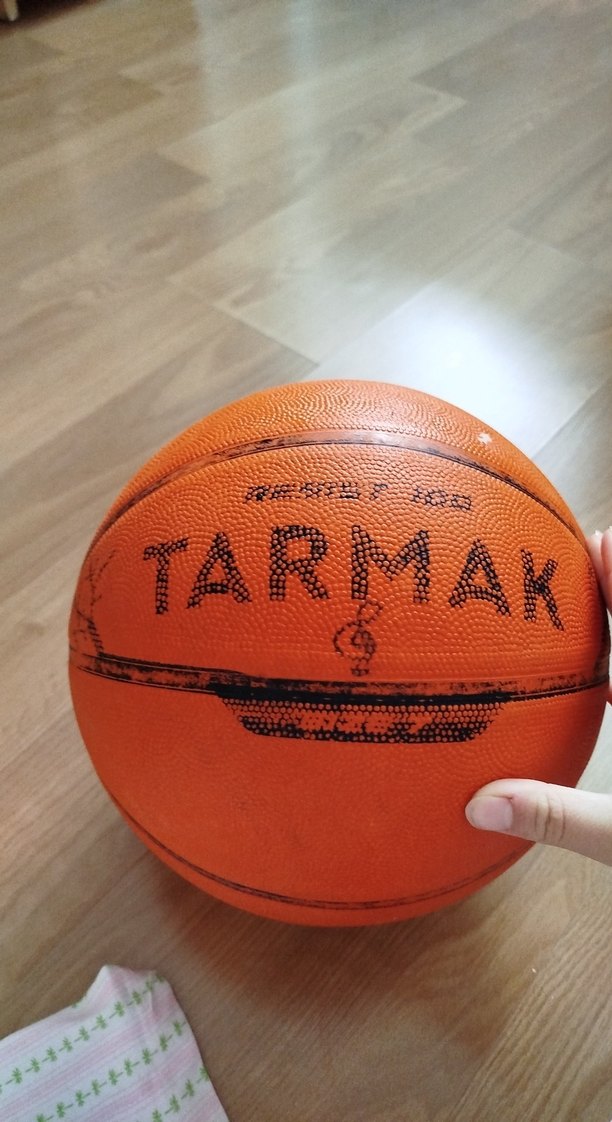 Turuncu Baskılı Basketbol Topu - Görsel 5