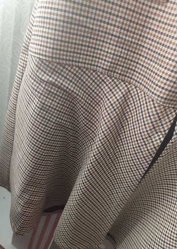 Bej Midi Önden Yırtmaçlı Kadın Etek - Görsel 8