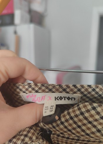 Bej Midi Önden Yırtmaçlı Kadın Etek - Görsel 5