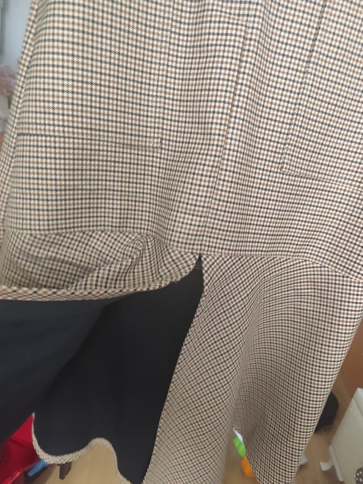 Bej Midi Önden Yırtmaçlı Kadın Etek - Görsel 4