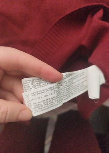 Bordo Yarım Balıkçı Yaka Kadın Triko - Görsel 4