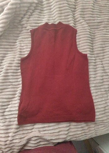 Bordo Yarım Balıkçı Yaka Kadın Triko - Görsel 2