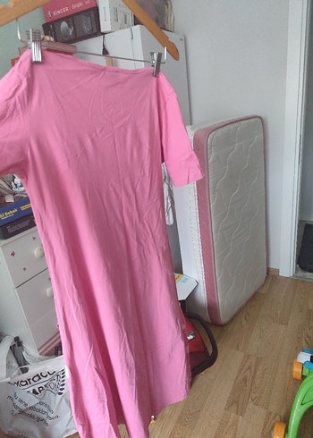 Pembe Desenli Hamile ve Emzirme Geceliği - Görsel 2