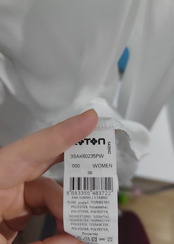 Beyaz V Yaka Uzun Kollu Gömlek - Görsel 7