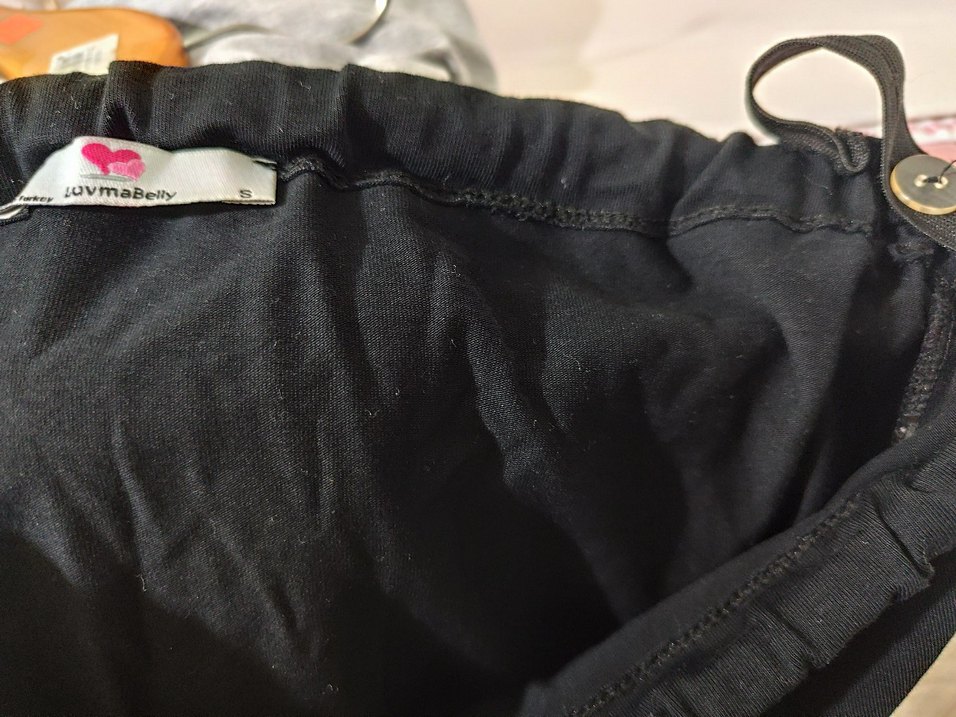 Siyah Hamile Midi Etek - Görsel 3