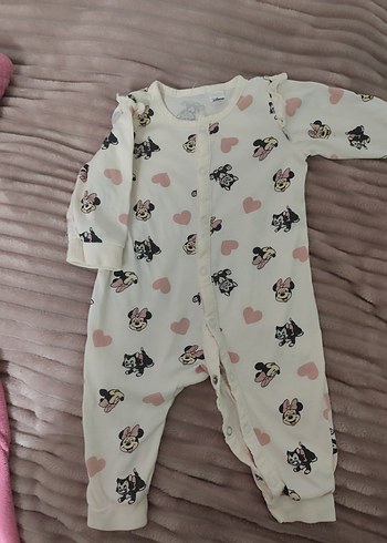 Beyaz Desenli Bebek Kız Tulum - Görsel 2