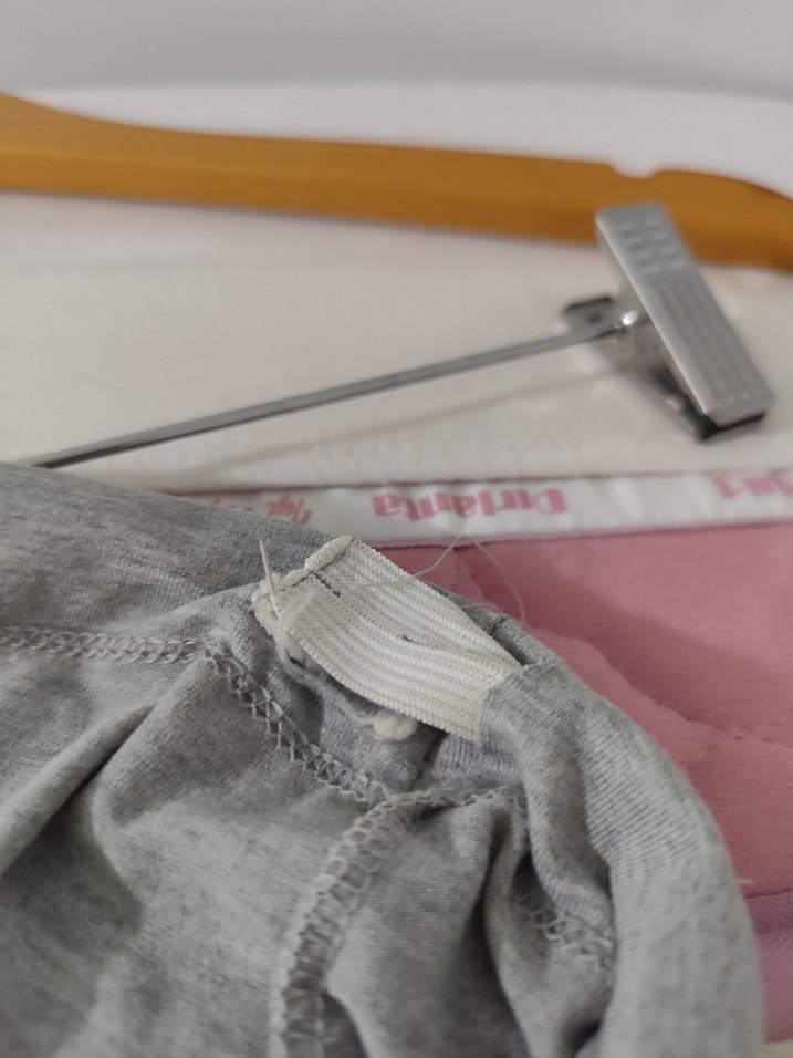 Gri Dökümlü Hamile Midi Etek - Görsel 4